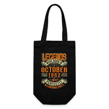 1962 Octobre Anniversaire Légende - Sac à bouteille - noir - Devant