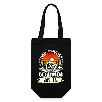 Geocaching Geocacher Geocache - Geschenkbeutel für Flaschen - Schwarz - Vorne
