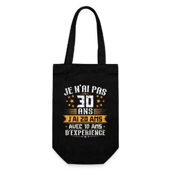 Je n'ai pas 30 ans, Cadeau d'anniversaire 30 ans - Sac à bouteille - noir - Devant