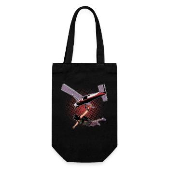 Skydiving Parachutists Parachute - Gift Bag for Bottles - black - Front