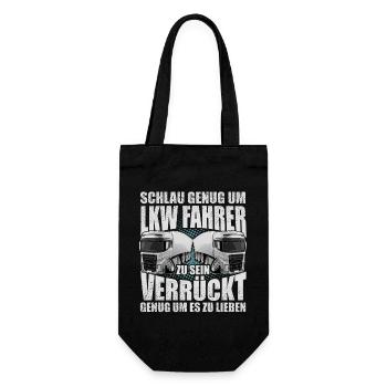 LKW Fahrer - Geschenkbeutel für Flaschen - Schwarz - Vorne