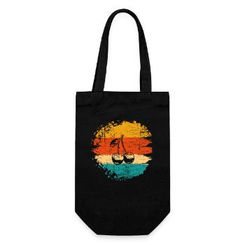 Cherry Fruit Lover Retro Healthy Gift idea - Gift Bag for Bottles - black - Front