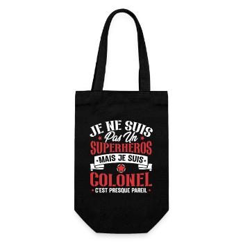 Je ne suis pas un super héros mais je suis colonel - Sac à bouteille - noir - Devant