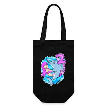2ème anniversaire fille 2 ans sirène - Sac à bouteille - noir - Devant