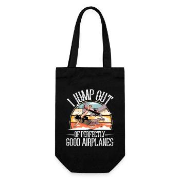 Parachutist Skydiving Parachute - Gift Bag for Bottles - black - Front