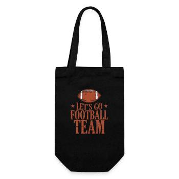 Let's go Football Team Volkssport USA - Geschenkbeutel für Flaschen - Schwarz - Vorne