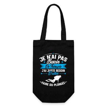 J'ai juste besoin d'aller faire du plongée - Sac à bouteille - noir - Devant