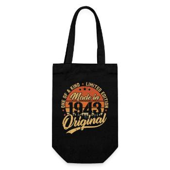1943 Vintage Born Retro Vintage Birthday Gift - Gift Bag for Bottles - black - Front