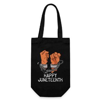 Happy Juneteenth Break Shackles Chain - Gift Bag for Bottles - black - Front