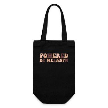 Powered By Melanin Proud Melanated Black - Gift Bag for Bottles - black - Front