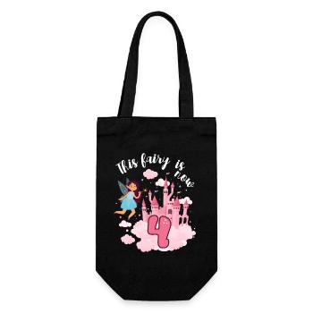 This fairy is now 4 Magic Castle 4. - Gift Bag for Bottles - black - Front