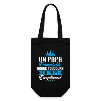 Papa formidable donne toujours papy exceptionnel - Sac à bouteille - noir - Devant