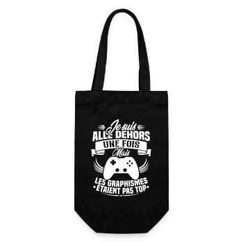 Humour cadeau console graphisme jeux vidéo - Sac à bouteille - noir - Devant