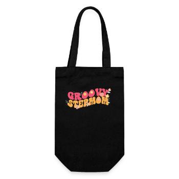 Groovy stepmother garden plant flowers - Gift Bag for Bottles - black - Front