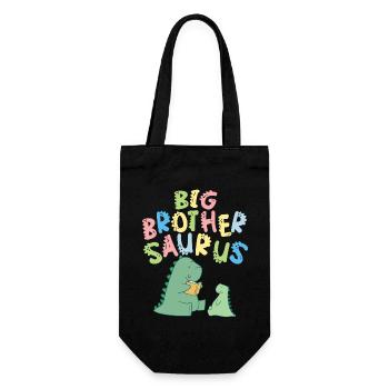 Big brother Saurus siblings Herbivore - Gift Bag for Bottles - black - Front