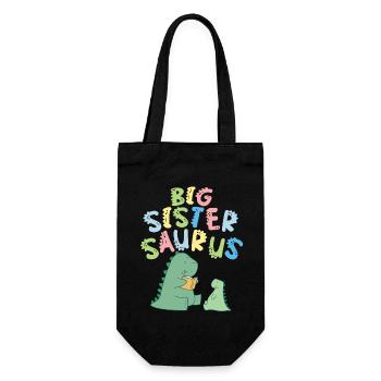 Big sister Saurus siblings Herbivore - Gift Bag for Bottles - black - Front
