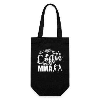 Tout ce dont j’ai besoin, c’est de café et d’arts martiaux mixtes MMA - Sac à bouteille - noir - Devant