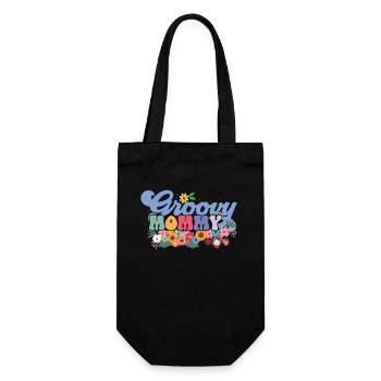 Groovy Mommy Garden Plant Flowers Floral Decoration - Gift Bag for Bottles - black - Front