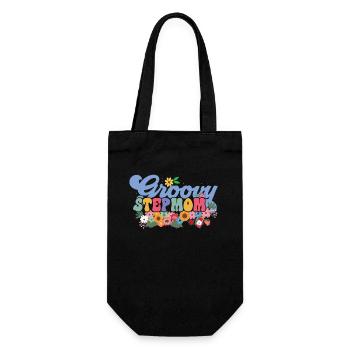 Groovy stepmother garden plant flowers - Gift Bag for Bottles - black - Front