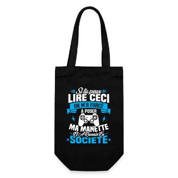J’ai été obligé de poser ma manette de jeu - Sac à bouteille - noir - Devant