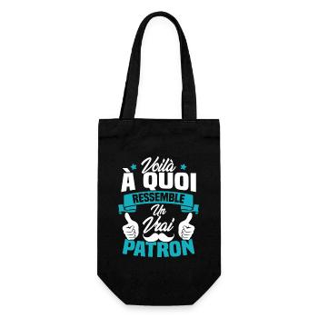 Voilà à quoi ressemble un vrai patron - Sac à bouteille - noir - Devant