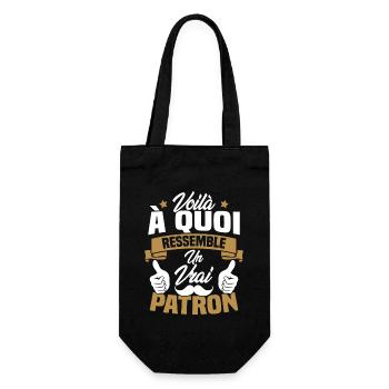 Voilà à quoi ressemble un vrai patron - Sac à bouteille - noir - Devant