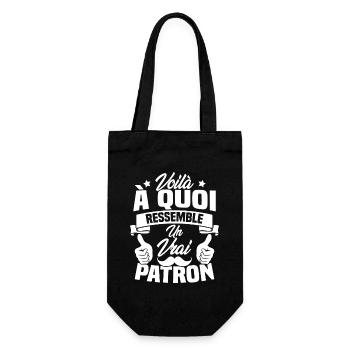 Voilà à quoi ressemble un vrai patron - Sac à bouteille - noir - Devant