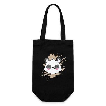 Chat raton laveur dans le style Kawaii Animal Japan - Sac à bouteille - noir - Devant