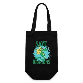 Save the Dragons Animal Dragon Mythical Creatures - Gift Bag for Bottles - black - Front