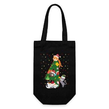 4 ans Enfants Cadeau de Noël Mignon - Sac à bouteille - noir - Devant