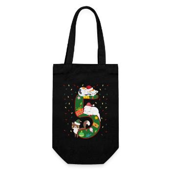 5 Years Old Children Christmas Gift Cute - Gift Bag for Bottles - black - Front