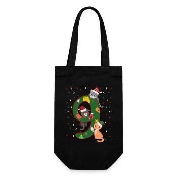 9 ans Enfants Cadeau de Noël Mignon - Sac à bouteille - noir - Devant