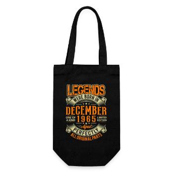 1965 Décembre Birthday Legend - Sac à bouteille - noir - Devant