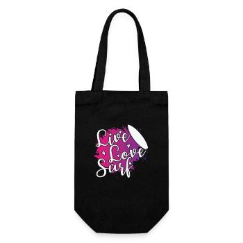 Live Love Surf Surf Sports nautiques Vent - Sac à bouteille - noir - Devant