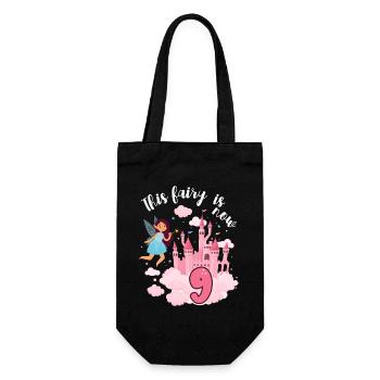 This fairy is now 9 Magic Castle 9. - Gift Bag for Bottles - black - Front