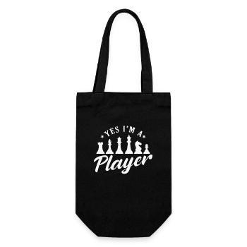 Yes I’m a Chess Player Schach Denksport - Geschenkbeutel für Flaschen - Schwarz - Vorne