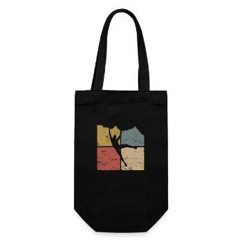 Klettern Bouldern Hobby Fitness Sport - Geschenkbeutel für Flaschen - Schwarz - Vorne