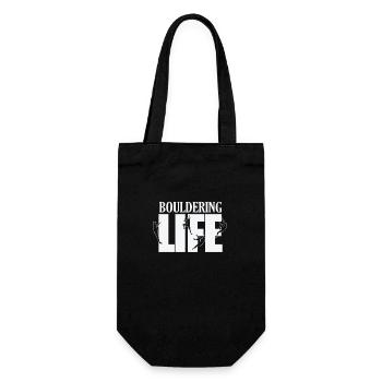 Bouldering Life Hobby Klettern Sport - Geschenkbeutel für Flaschen - Schwarz - Vorne