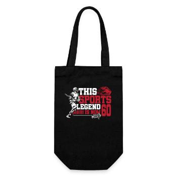 Diese Sportlegende Ist Jetzt 60, Lacrosse-spiel - Geschenkbeutel für Flaschen - Schwarz - Vorne