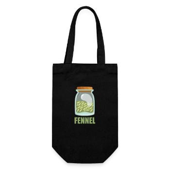 Fennel spice flavor food cooking - Gift Bag for Bottles - black - Front