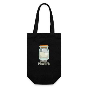 Garlic Powder Spice Taste Food Cooking - Gift Bag for Bottles - black - Front