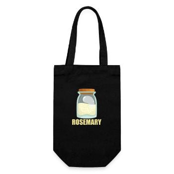 Rosemary Gewürz Geschmack Essen Kochen - Geschenkbeutel für Flaschen - Schwarz - Vorne