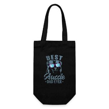 Best Aussie Dad Ever Australian Shepherd - Gift Bag for Bottles - black - Front