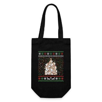 Corgi Christmas Tree Christmas - Gift Bag for Bottles - black - Front