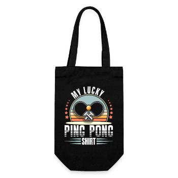 Table Tennis Ping Pong - Gift Bag for Bottles - black - Front