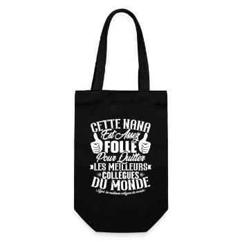 Collègue Nana, Cadeau meilleurs collègues du monde - Sac à bouteille - noir - Devant