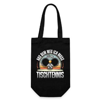 Tischtennis - Geschenkbeutel für Flaschen - Schwarz - Vorne