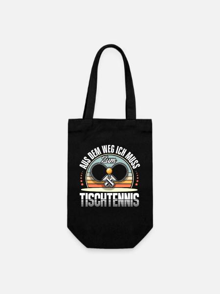 Tischtennis - Geschenkbeutel für Flaschen - Schwarz