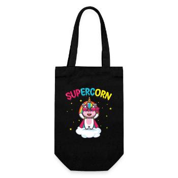 Supercorn | Cute unicorn | Unicorn Shirt | - Gift Bag for Bottles - black - Front