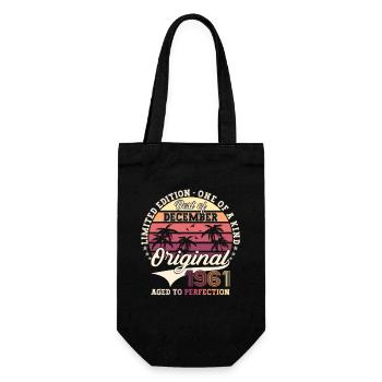 Original December 1961 61st birthday gift - Gift Bag for Bottles - black - Front